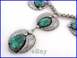 Gorgeous Old Pawn Navajo Handmade Sterling Silver & Turquoise Necklace RS MX