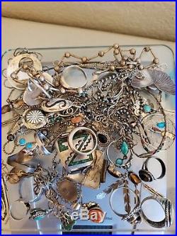 HUGE LOT Sterling silver Native American Southwestern turquoise coral not scrap
