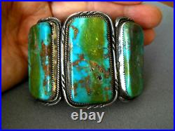 HUGE Native American Royston Turquoise Sterling Silver Cuff Bracelet 116g 2.4T