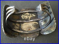 HUGE Native American Royston Turquoise Sterling Silver Cuff Bracelet 116g 2.4T
