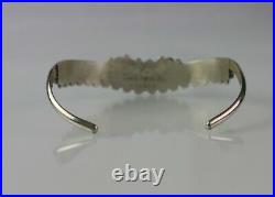 H. Quetawki Zuni Sterling Silver 925 Petit Point Turquoise Bracelet