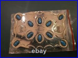 Handmade Sterling Silver Turquoise BELT BUCKLE Handmade Sterling Silver Turquoise BELT BUCKLE