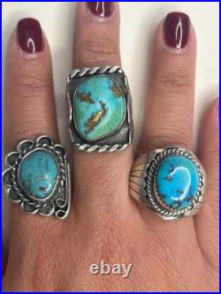 Historic, Native American Turquoise Sterling Silver Ring Size 5 3/4 Historic, Native American Turquoise Sterling Silver Ring Size 5 3/4