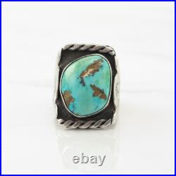 Historic, Native American Turquoise Sterling Silver Ring Size 5 3/4 Historic, Native American Turquoise Sterling Silver Ring Size 5 3/4
