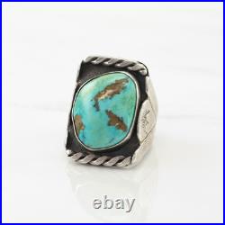 Historic, Native American Turquoise Sterling Silver Ring Size 5 3/4 Historic, Native American Turquoise Sterling Silver Ring Size 5 3/4