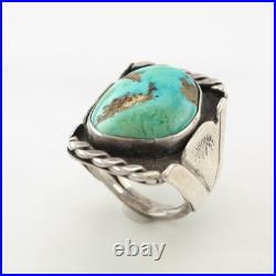 Historic, Native American Turquoise Sterling Silver Ring Size 5 3/4 Historic, Native American Turquoise Sterling Silver Ring Size 5 3/4