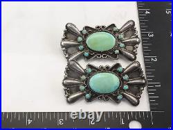 Historic Native American Vintage Sterling Silver Turquoise Hair Accessory