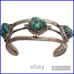 Hyson Stephen Naseyoma Carico Lake Turquoise Nugget Sterling Silver Bracelet Hyson Stephen Naseyoma Carico Lake Turquoise Nugget Sterling Silver Bracelet