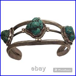 Hyson Stephen Naseyoma Carico Lake Turquoise Nugget Sterling Silver Bracelet Hyson Stephen Naseyoma Carico Lake Turquoise Nugget Sterling Silver Bracelet