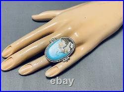 Important Navajo Hogan Navajo Turquoise Sterling Silver Ring