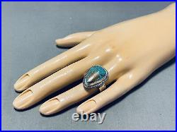 Impressive Vintage Navajo Royston Turquoise Signed Sterling Silver Ring