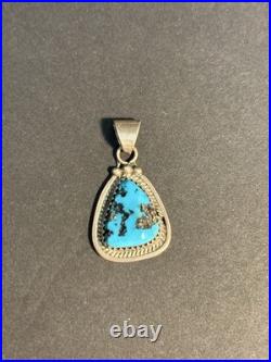 Incredible Vtg Navajo RB Sterling 4 pc. Turquoise pendant-bracelet-earrings