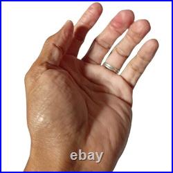 Intricate Vintage Navajo Blue Gem Turquoise Square Sterling Silver Ringsz6