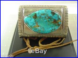 JOE H. QUINTANA Cochita Sterling Silver Huge Turquoise Ketoh Bow Guard Bracelet