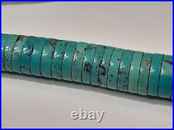 Jack Adakai Sterling Silver 925 Spiny Oyster Turquoise Heishi Necklace 16