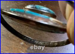 Jake Livingston Sterling Silver Spinner Pendant Yei Red Mt Turquoise / Blue Jay