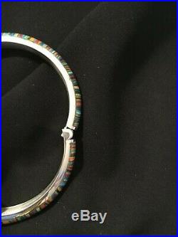 Jay King DTR Mine Finds Rainbow Calsilica Turquoise Bangle Bracelet. 925 NEW