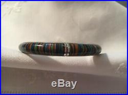Jay King DTR Mine Finds Rainbow Calsilica Turquoise Bangle Bracelet. 925 NEW
