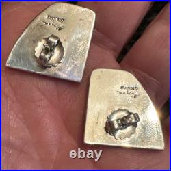 Jim Royer Navajo Sterling Silver Turquoise, Charoite, Coral, MOP, Malachite Earrings