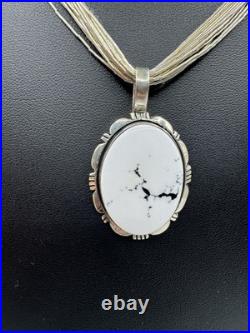 K. A. Smith White Buffalo Turquoise Sterling Silver Necklace & Earrings Set