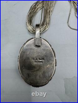 K. A. Smith White Buffalo Turquoise Sterling Silver Necklace & Earrings Set