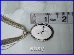 K. A. Smith White Buffalo Turquoise Sterling Silver Necklace & Earrings Set