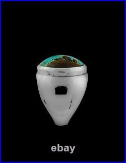 Kingman Turquoise Ring, 925 Sterling Silver Ring, Handmade Ring, Size 11 Ring