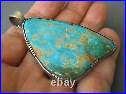LEFTHAND Southwestern Native American Royston Turquoise Sterling Silver Pendant