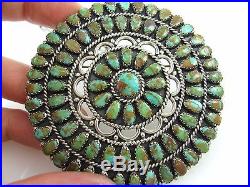 L. M. BEGAY Navajo Sterling Silver Royston Turquoise Petit Point Pin Necklace J