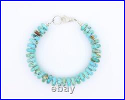 Large 10mm Kingman Blue Green Turquoise Bracelet, Sterling Silver, Lobster Clasp Large 10mm Kingman Blue Green Turquoise Bracelet, Sterling Silver, Lobster Clasp