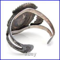 Large Old Pawn Navajo Handmade Sterling Silver Turquoise Cuff Bracelet G AL