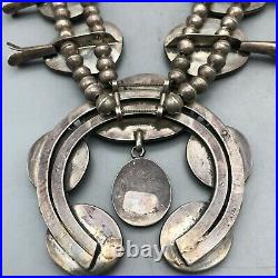 Large Vintage Bisbee Squash Blossom Necklace