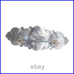 Leonard Platero Navajo sterling silver, high grade turquoise, coral pin/brooch