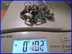 Lot of 15 Rings Turquoise MOP Onix Sterling Silver Rings Not scrap Navajo AZ