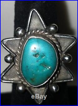 Lot of 9 Southwest Native American Navajo 925 Sterling Silver Rings Turquoise