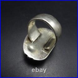 Lovely Vintage GUERRO Navajo BLUE MORENCI TURQUOISE Sterling Silver RING size 7