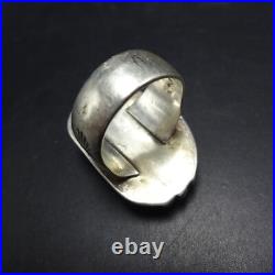 Lovely Vintage GUERRO Navajo BLUE MORENCI TURQUOISE Sterling Silver RING size 7