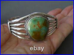 MARIA PLATERO Native American Navajo Royston Turquoise Sterling Silver Bracelet