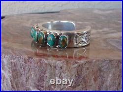 MARK CHEE (1914-1981) Sterling Silver & Royston Turquoise Bracelet 6 Inch
