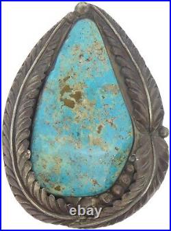 MASSIVE Navajo Native American Sterling Silver Turquoise Pendant 221 Grams