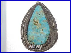 MASSIVE Navajo Native American Sterling Silver Turquoise Pendant 221 Grams