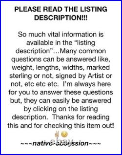 MASSIVE Vintage NAVAJO Sterling Silver Royston Turquoise Cluster Ring