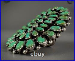MASSIVE Vintage NAVAJO Sterling Silver Royston Turquoise Cluster Ring
