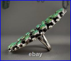 MASSIVE Vintage NAVAJO Sterling Silver Royston Turquoise Cluster Ring