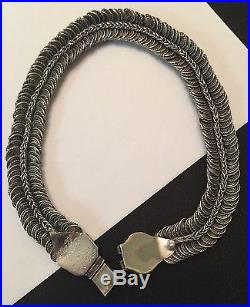 MATL MATILDE POULAT Sterling Silver Serpent Snake Necklace Mexico Taxco 147g
