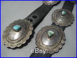 Magnificent Vintage Hopi Lew Kagenvema Sterling Silver Concho Belt Old