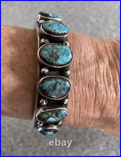 Mark Chee Navajo Turquoise and Sterling Silver Bracelet, c. 1950s