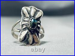 Marvelous Vintage Navajo Kingman Turquoise Sterling Silver Ring