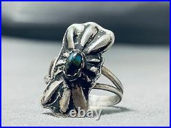 Marvelous Vintage Navajo Kingman Turquoise Sterling Silver Ring
