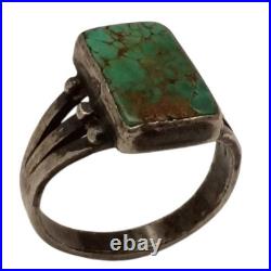 Masterly Navajo 1940s Sterling Silver Royston Turquoise Ringsz9